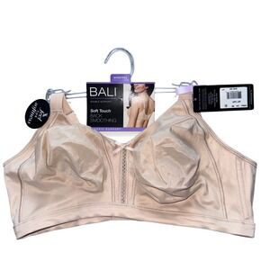Bali Double Support SoftTouch Back Smoothing Wirefree Lightly Lined Bra 38D Nude